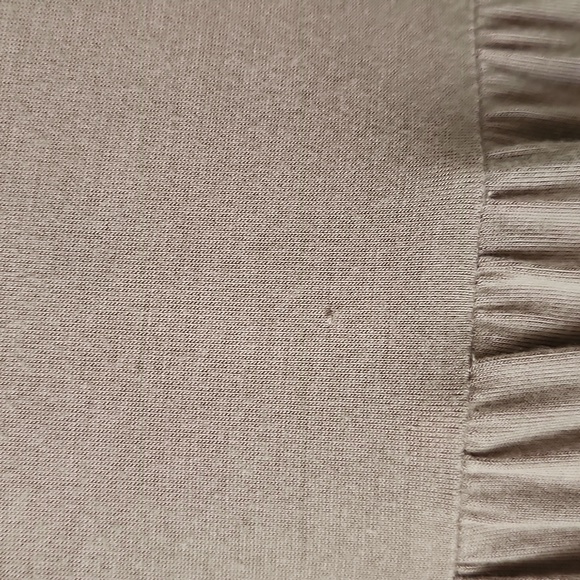 Maurices 24/7 Purple Short Sleeve Baby Doll Tee, Ruffles, Large - Picture 2 of 4